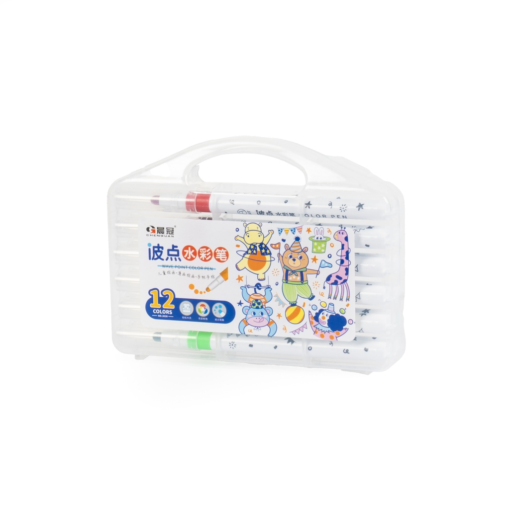 [2144] الوان شينية علبة بلاستك 12  لون QB/T2777