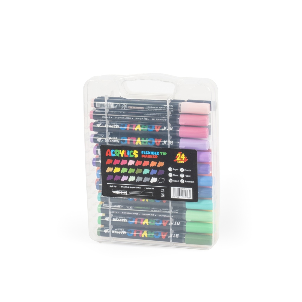 [2149] الوان اكرلك علبة بلاستك24  لون BX-9999