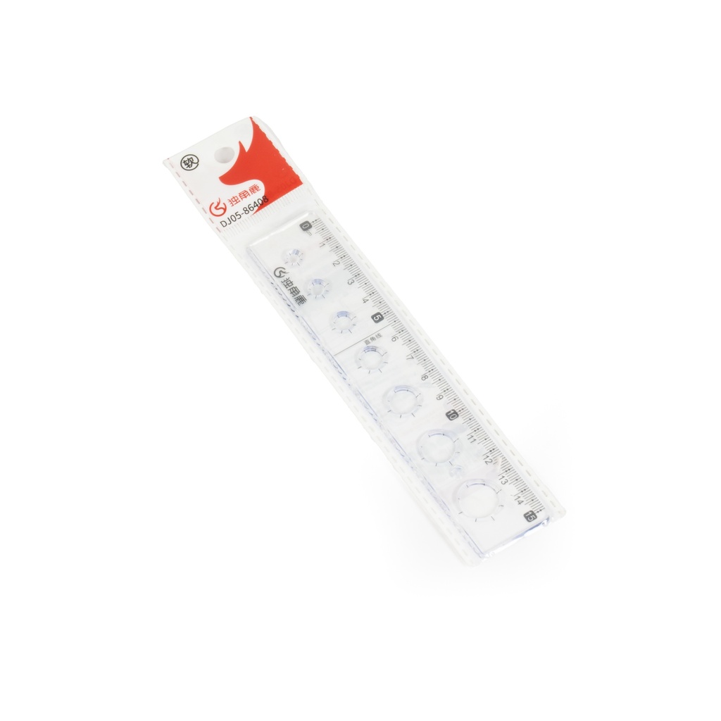 [2158] مسطرة بلاستك شفاف طرية 15  سم
