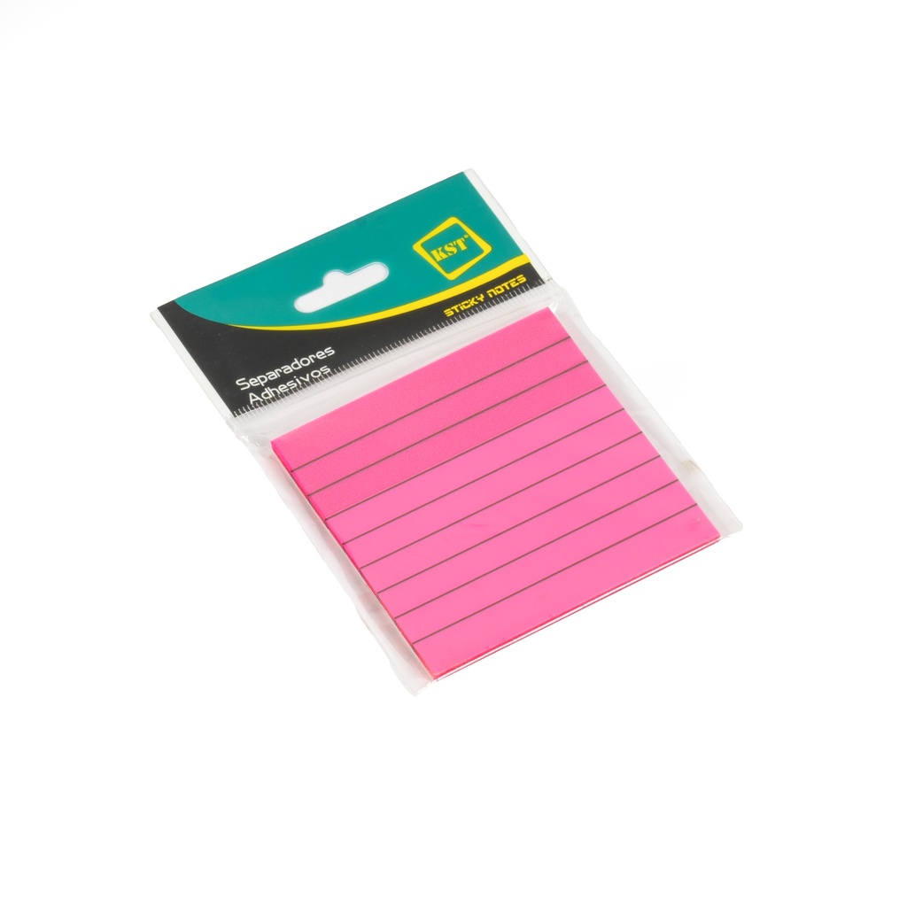 [2192] ورق ملاحظات ملون مسطر شفاف3*3 KST06