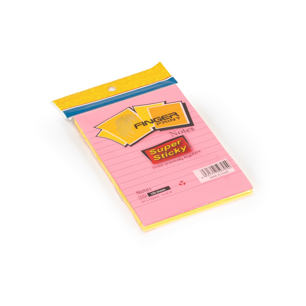 [2196] ورق ملاحظات مسطر طبقات فسفورى 6×4/ZS-411