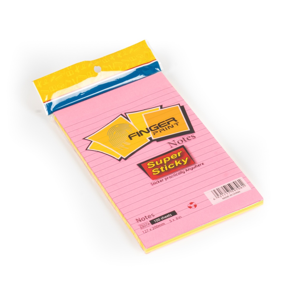 [2197] ورق ملاحظات مسطر طبقات فسفورى8×5/ZS-412