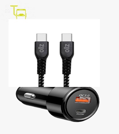 [2281] أولز - شاحن سيارة 35  واط مخرجين مع كابل تايب سي الي تايب سي