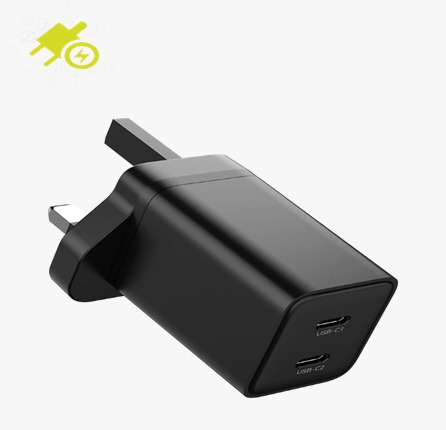 [2285] أولز - شاحن حائط 40  واط بمخرجين تايب سي