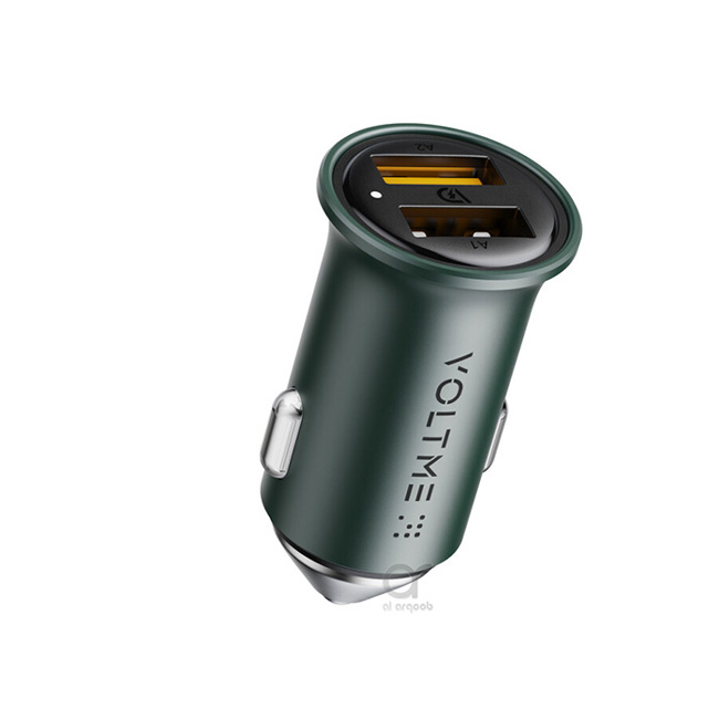 [2293] فولتمي - شاحن سيارة  كازو 24 AA (24  واط) أخضر