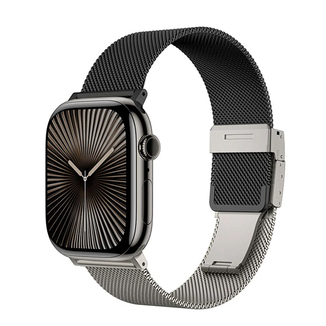 [2319] Amazing - AmazingThing Omni Style Flip Band for Apple Watch size 49/45/44/42/41/40/38 mm - Titanium and Black