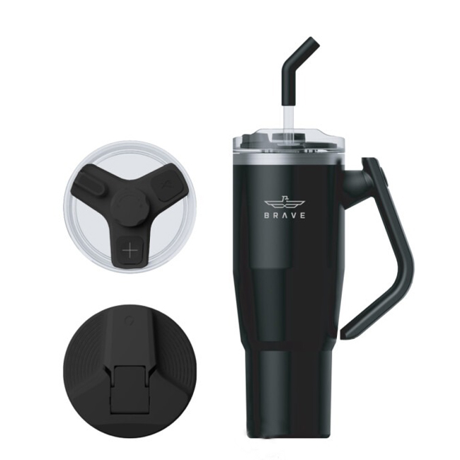 Breev - travel mug, thermal insulated, 1200 ml capacity - black