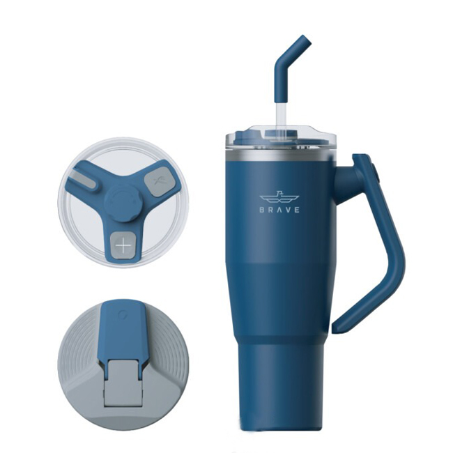 [2329] كوب السفر بريف عازل للحرارة والبرودة سعة 1200  ملي - أزرق فاتح