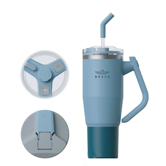 Breev - travel mug, thermal insulated, 1200 ml capacity - blue