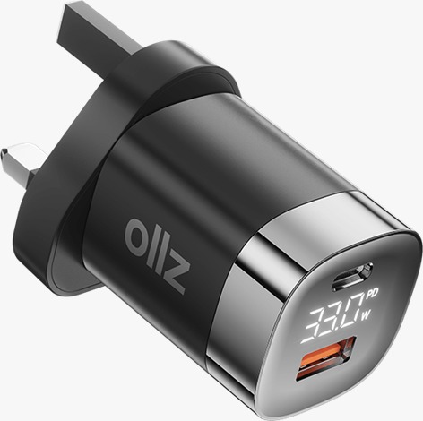 [3447] أولز - باور بلوغ شاحن حائط 33  واط بمخرجين تايب سي / يو اس بي