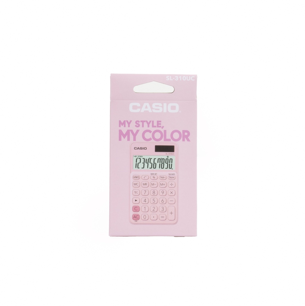[3480] آلة حاسبة كاسيو ملونه  وردي