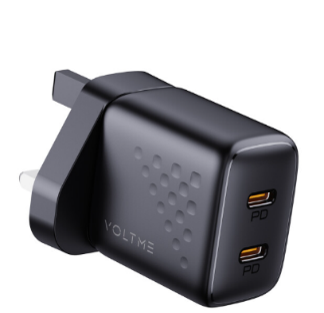 فولتمي  - شاحن حائط ثنائي ريفو 20 (20 واط) أسود