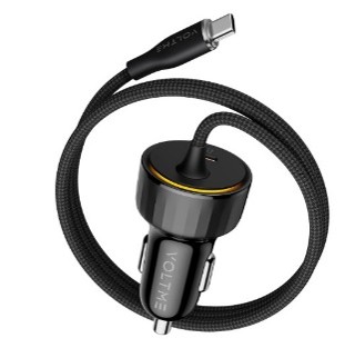 فولتمي - شاحن سيارة كازو 60 سي سي 60 وات بمنفذين