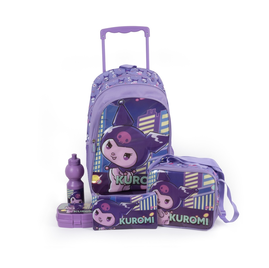 [371] شنطة ترولي 18  انش بوكس KUROMI 5 in 1