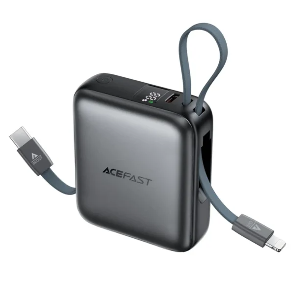 ايس فاست -بنك الطاقة Acefast M23-10000 بقوة 22.5 واط مع كابلات مزدوجة مدمجة