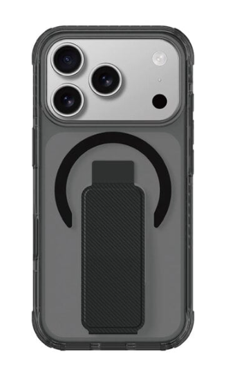 [3763] اميزنج - جراب AmazingThing ايفون 17  برو Titan Pro+ مع حامل Steady وحماية X-CUSHION PRO 7 – أسود