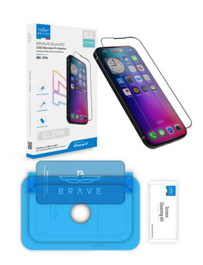 [3764] بريف - Brave Guard لحماية الصدمات والخدوش لهاتف iPhone 17 Pro Max – شفاف