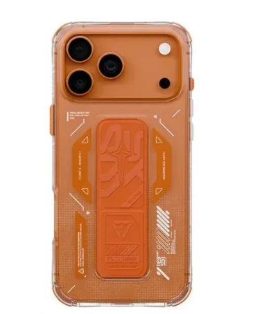 [3780] SKINARMA  -  جراب SKINARMA Helio Mag-Charge مع حامل قبضة لهاتف Apple iPhone 17 Pro (2025) - برتقالي