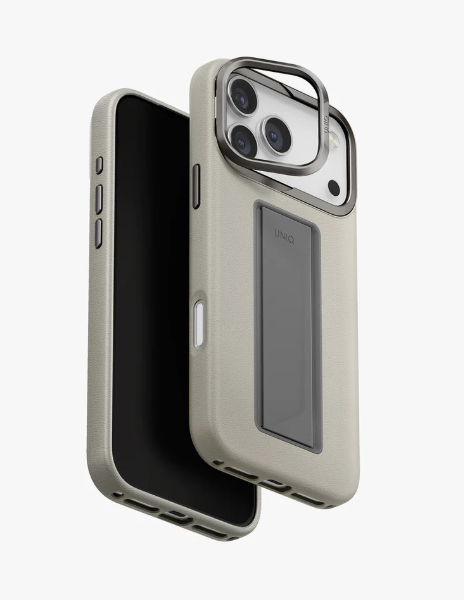 UNIQ - كفر هيلدرو برو فليكس جريب - جلد - ايفون 17 بروماكس