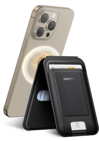 يوجرين - محفظة  المغناطيسية مع حامل لون اسود