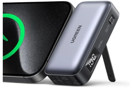 يوجرين - باور بانك بسعة 5000 مللي امبير مع كيبل USB/C مدمج/ رمادي