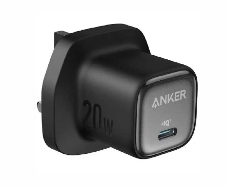 [3949] انكر - شاحن جداري بقوة 20  واط بمنفذ تايب سي - اسود