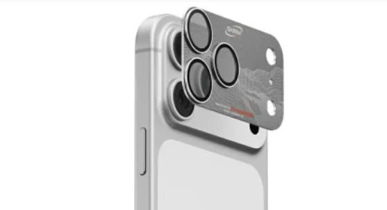 [3981] سكينارما - عدسة كاميرا iPhone 17 Pro Max زجاج  كامل من الألمنيوم ورقة زجاج سلفر