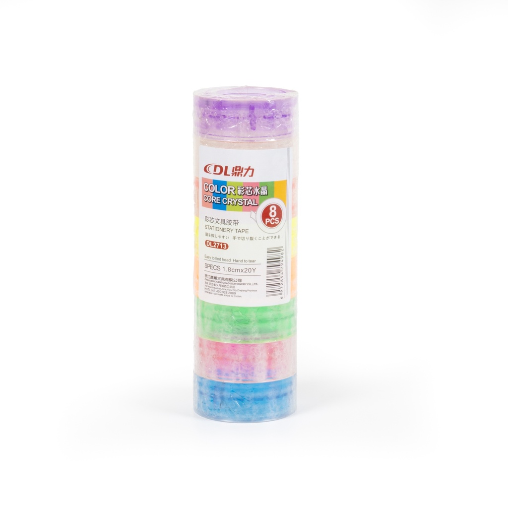 [443] تيب شفاف ملون 8  حبة DL2713