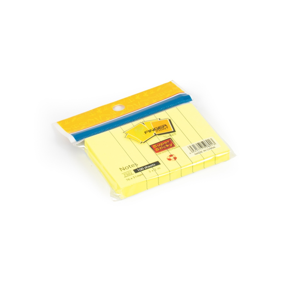 [463] ورق ملاحظات اصفر مسطر 2*3 ZS-02