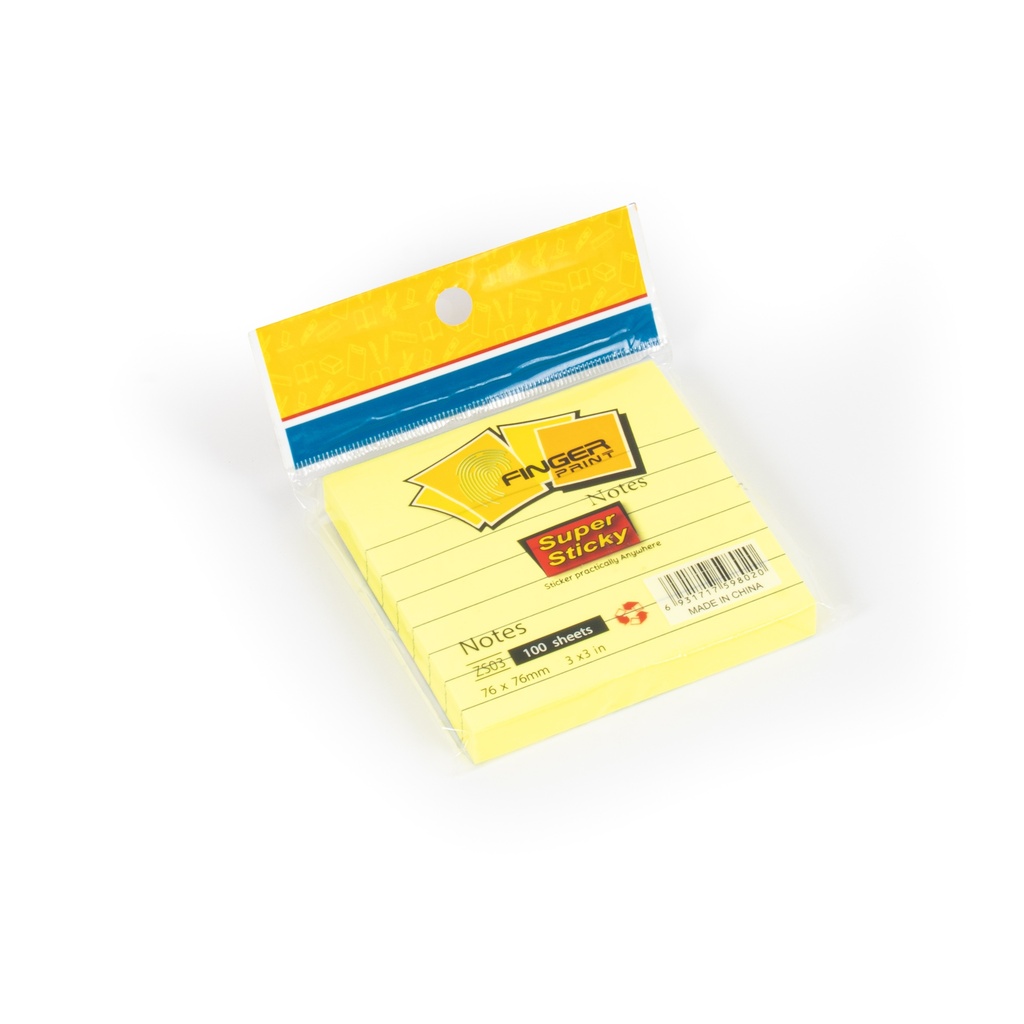 [465] ورق ملاحظات اصفر مسطر 3*3 ZS-03
