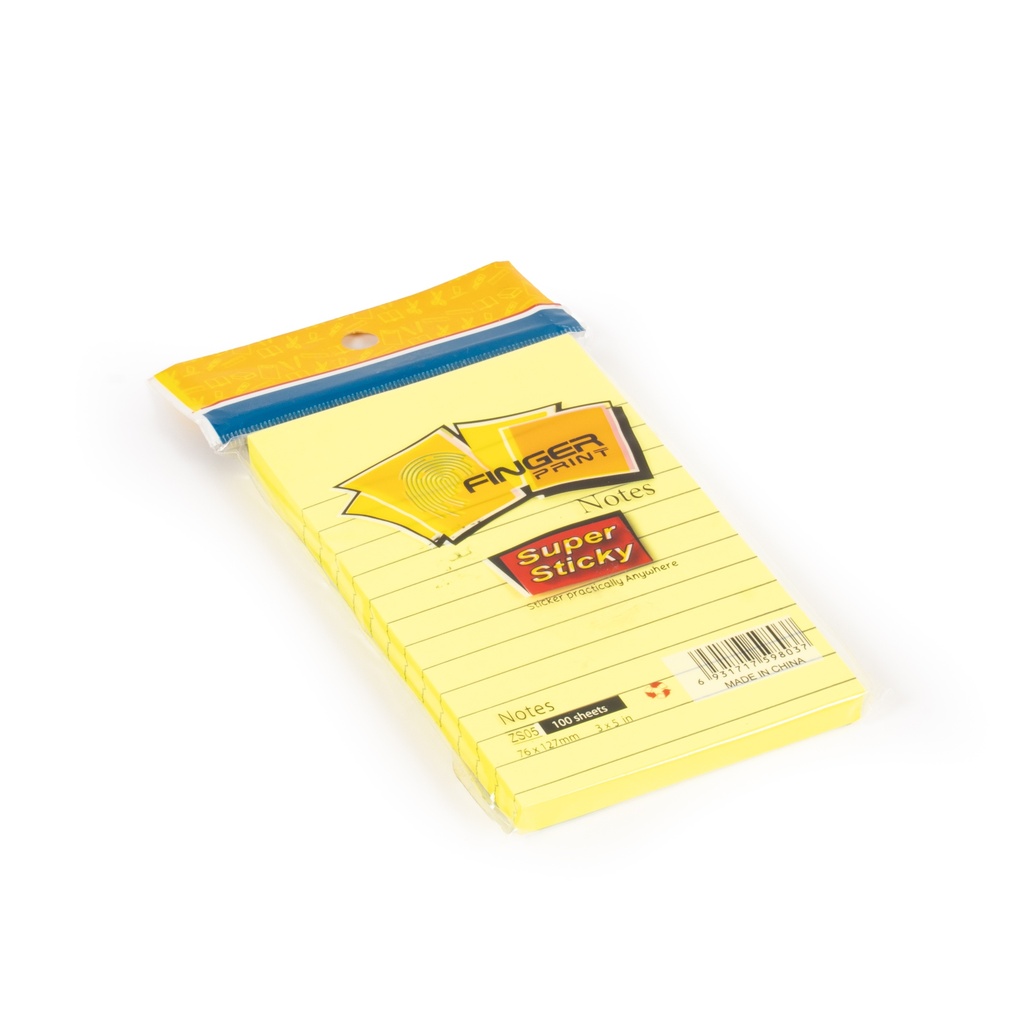 [467] ورق ملاحظات اصفر مسطر 5*3 ZS-05