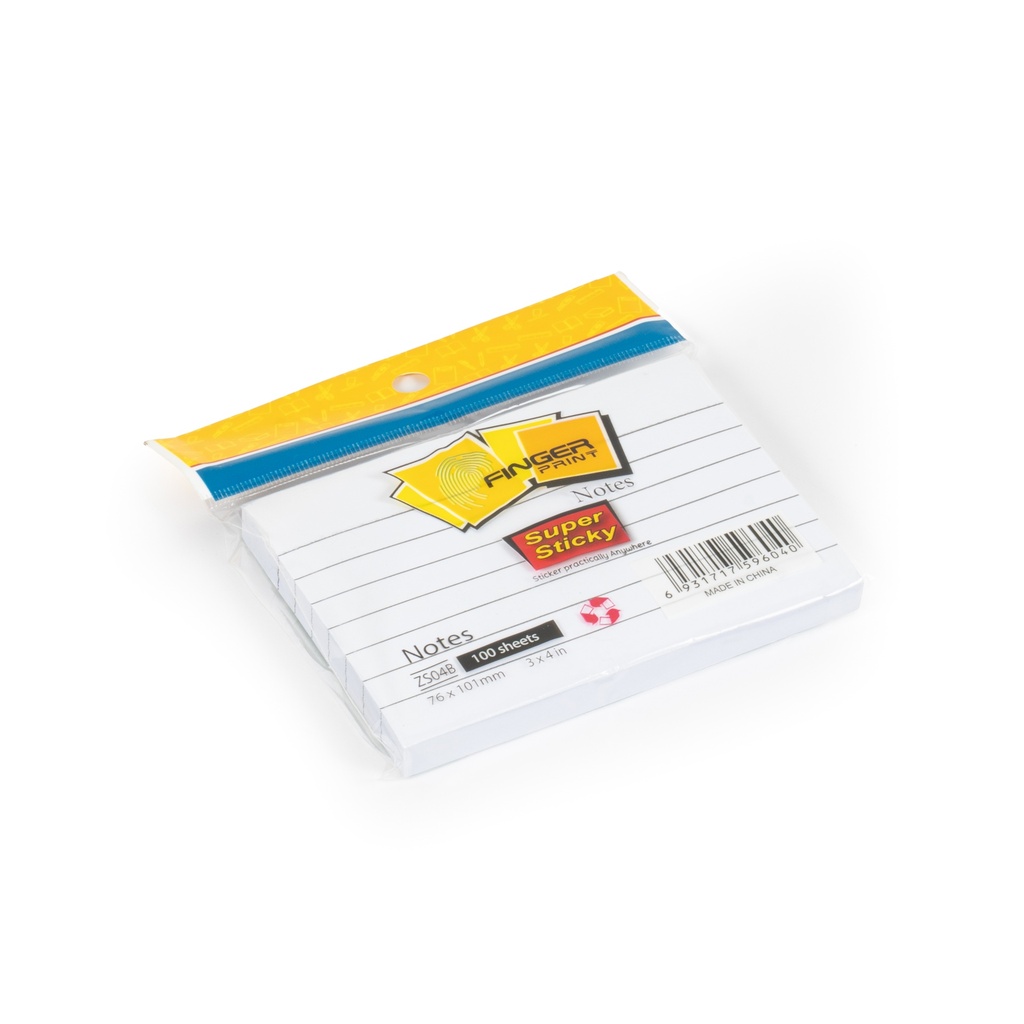 [472] ورق ملاحظات ابيض مسطر 4*3 ZS-04B