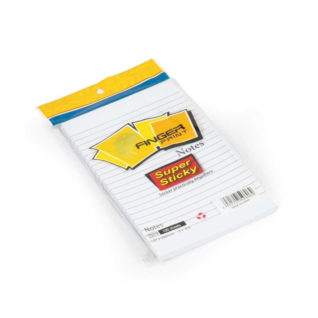 [475] ورق ملاحظات ابيض مسطر 5*8 ZS-07B