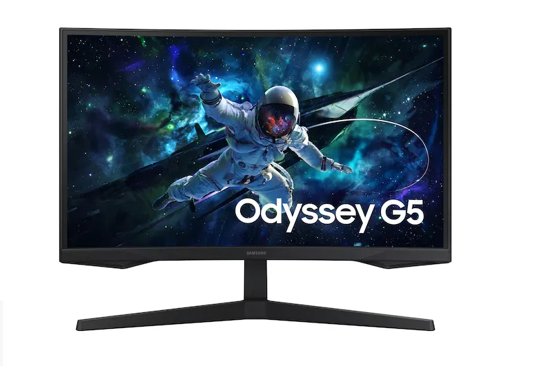[LS27CG552EMXUE] سامسونج - شاشة الألعاب المنحنية Odyssey G5 G55C QHD مقاس 27  بوصة وبمعدل تحديث 165  هرتز