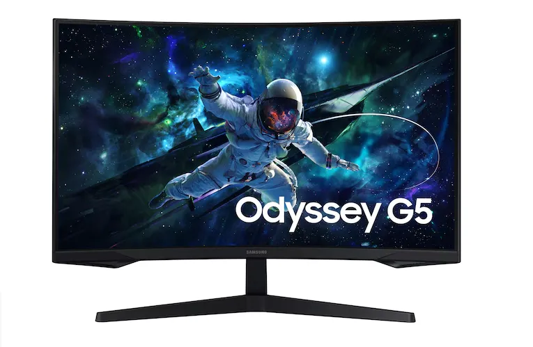 [LS32CG552EMXUE] سامسونج - شاشة الألعاب المنحنية Odyssey G5 G55C QHD مقاس 32  بوصة وبمعدل تحديث 165  هرتز