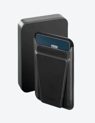[8885020100693] انيرجيا - بطاقة Energea MagWalletمع باور بانك - 10000  مللي أمبير في الساعة / يو اس بي/ Micro يو اس بي لون رمادي داكن