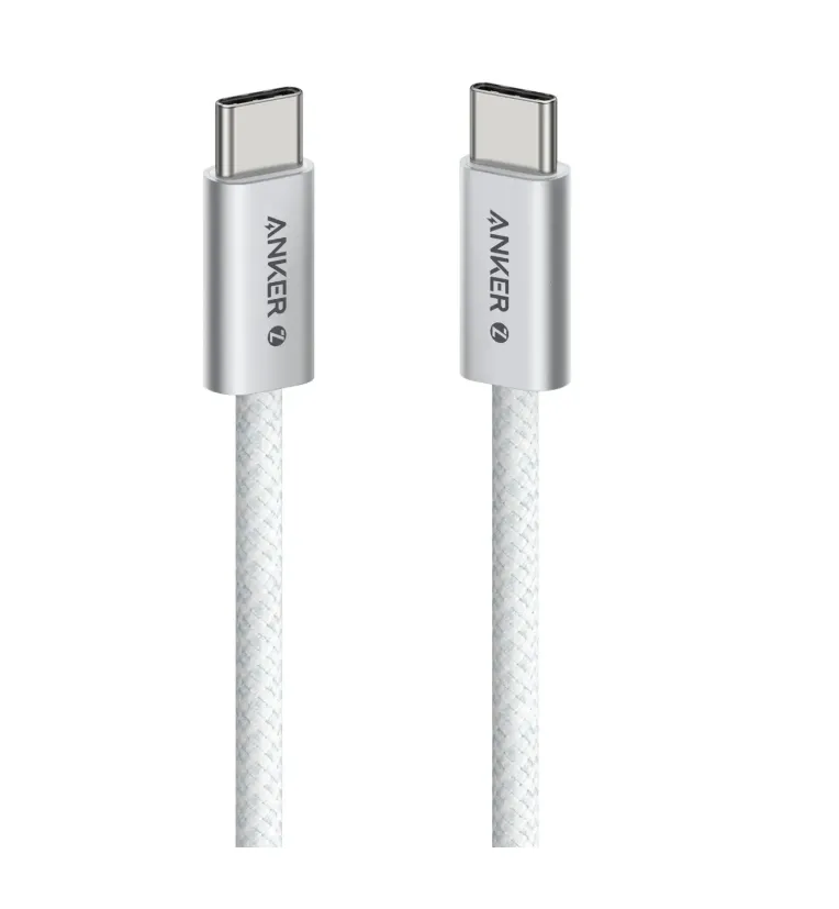 [194644209254] انكر - كابل أنكر زولو المضفر من نوع USB-C إلى USB-C - 240  واط / 0.9  متر / أبيض